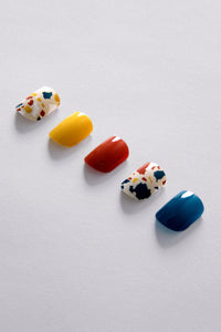 kirafeine gel nails stickers - 3 packs bundle. marble crush nails